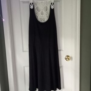 Gorgeous black dress with skull design